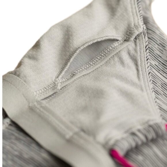 NWT Lululemon Warrior Strappy Back Tank Top Grey, White, Pink Luon Fabric Size 4 - Picture 5 of 11